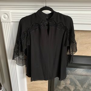 Elite Tahari Lace-inset Blouse
